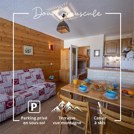 Doux Crepuscule - Au Bord Des Pistes - Parking Apartment Enchastrayes Bagian luar foto